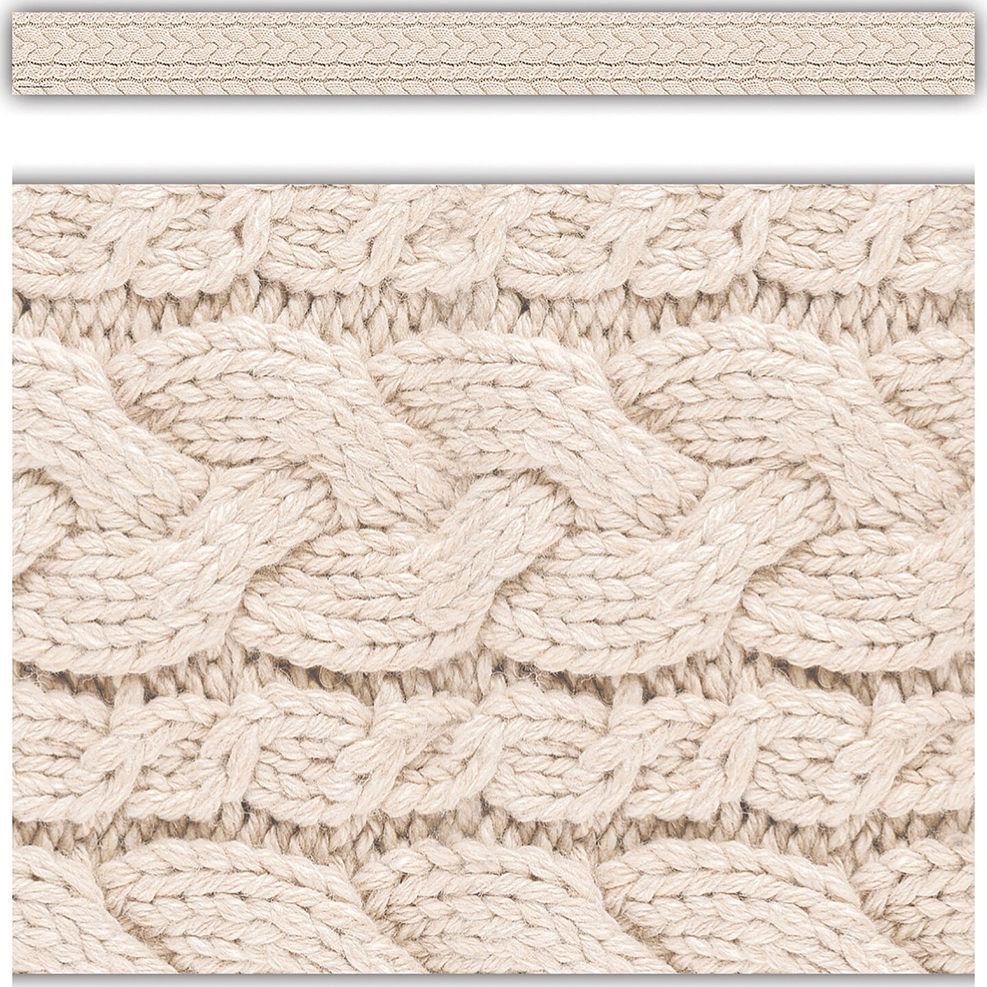 Cable Knit Sweater Straight Border Trim, 35 Feet Per Pack, 6 Packs