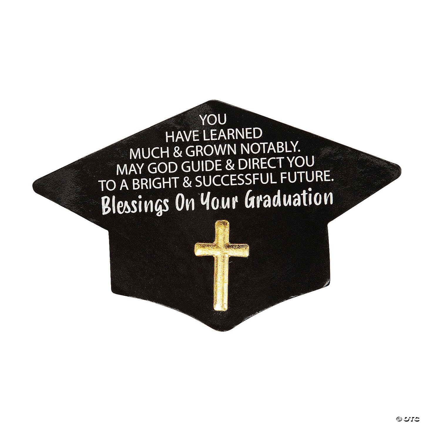 1/2" x 1" Graduation Metal Cross Pins with Mortarboard Card for 12