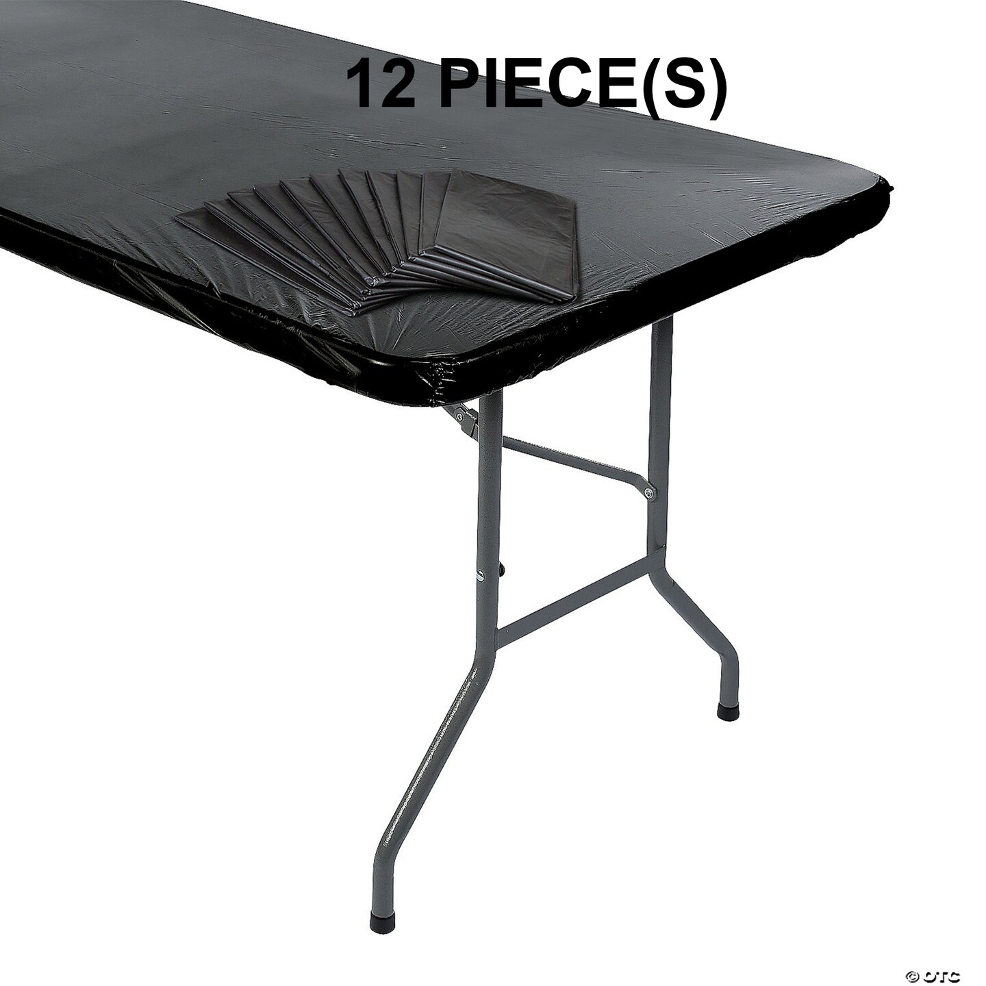 Fitted Plastic Tablecloths Bulk 12 Pc. 8 Ft.