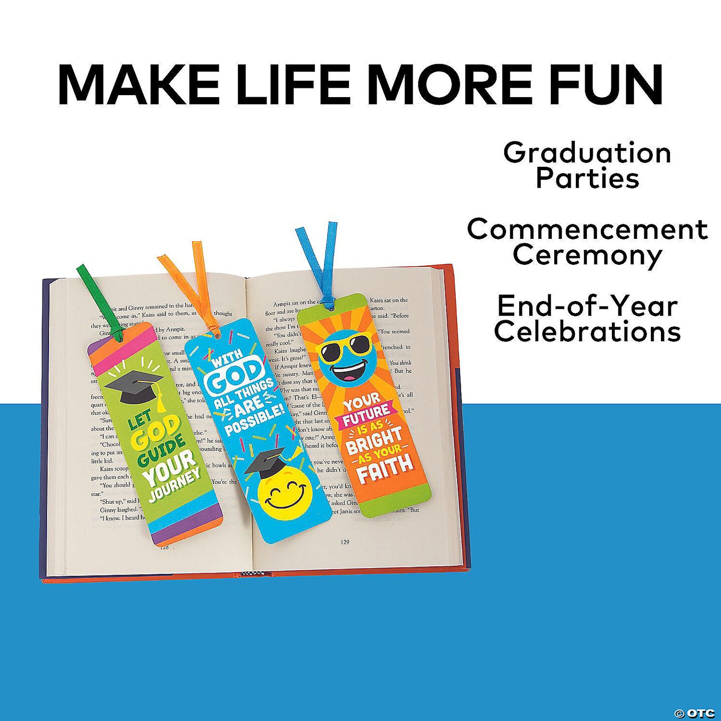2" x 6" Religious Elementary School Graduation Cardstock Bookmarks - 24 Pc.