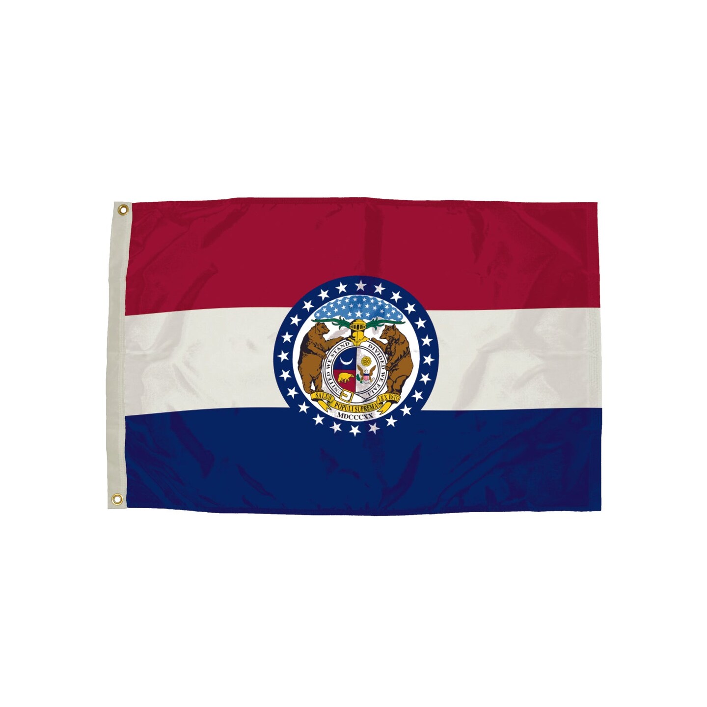 Durawavez Nylon Outdoor Flag with Heading &#x26; Grommets, Missouri, 3ft x 5ft