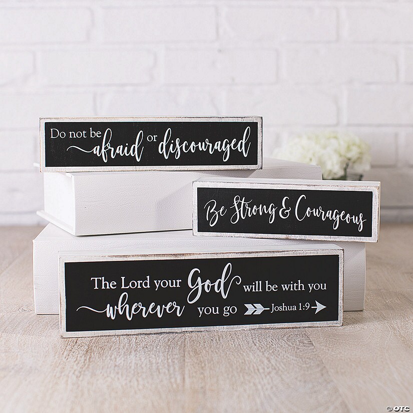 8&#x22;- 11 1/2&#x22; Positively Simple Religious Graduation Bible Verse Wood Blocks