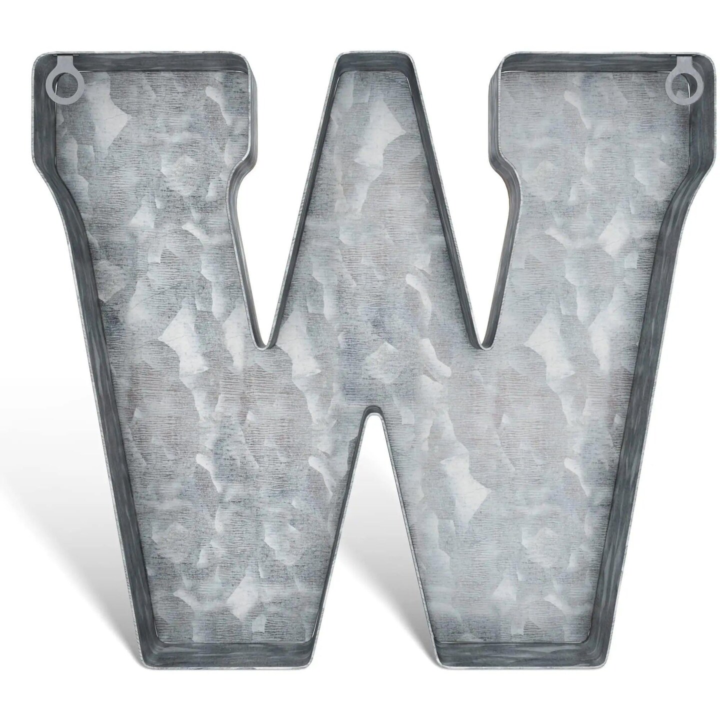 Galvanized Metal Letters for Wall Decor   3D Letter W for Hanging or Freestanding   Unique Blend of Rustic Vintage Western and Industrial Styles   Fits for Living Room Lobby Kitchen Bedroom Decoration
