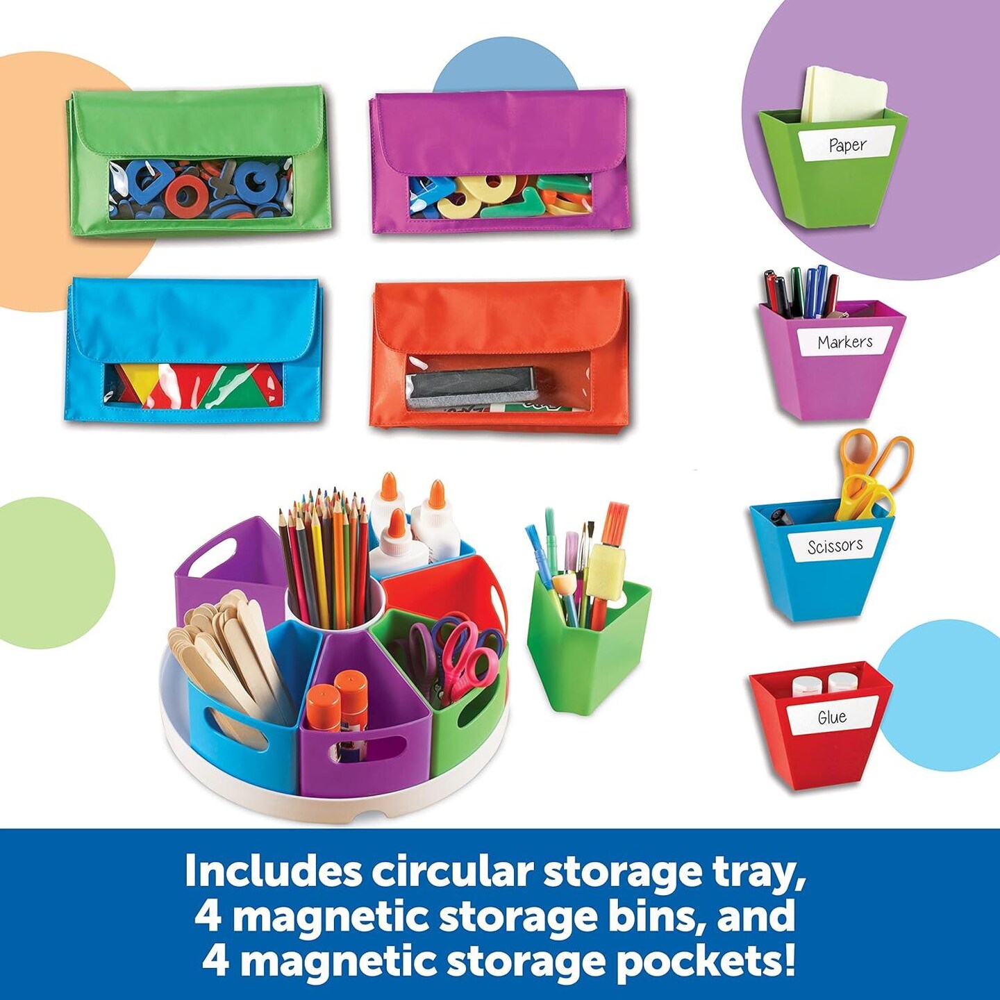 Storage Bundle, Home School Set, Classroom Accessories, Ages 3+