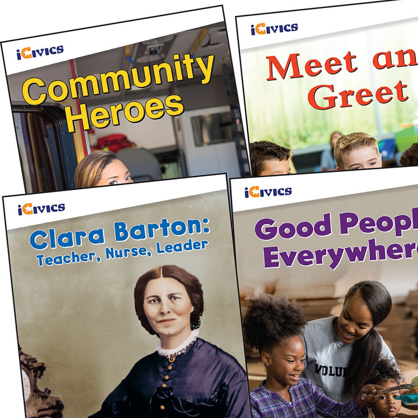 iCivics Grade K: Community &#x26; Social Awareness 5-Book Set + Game Cards