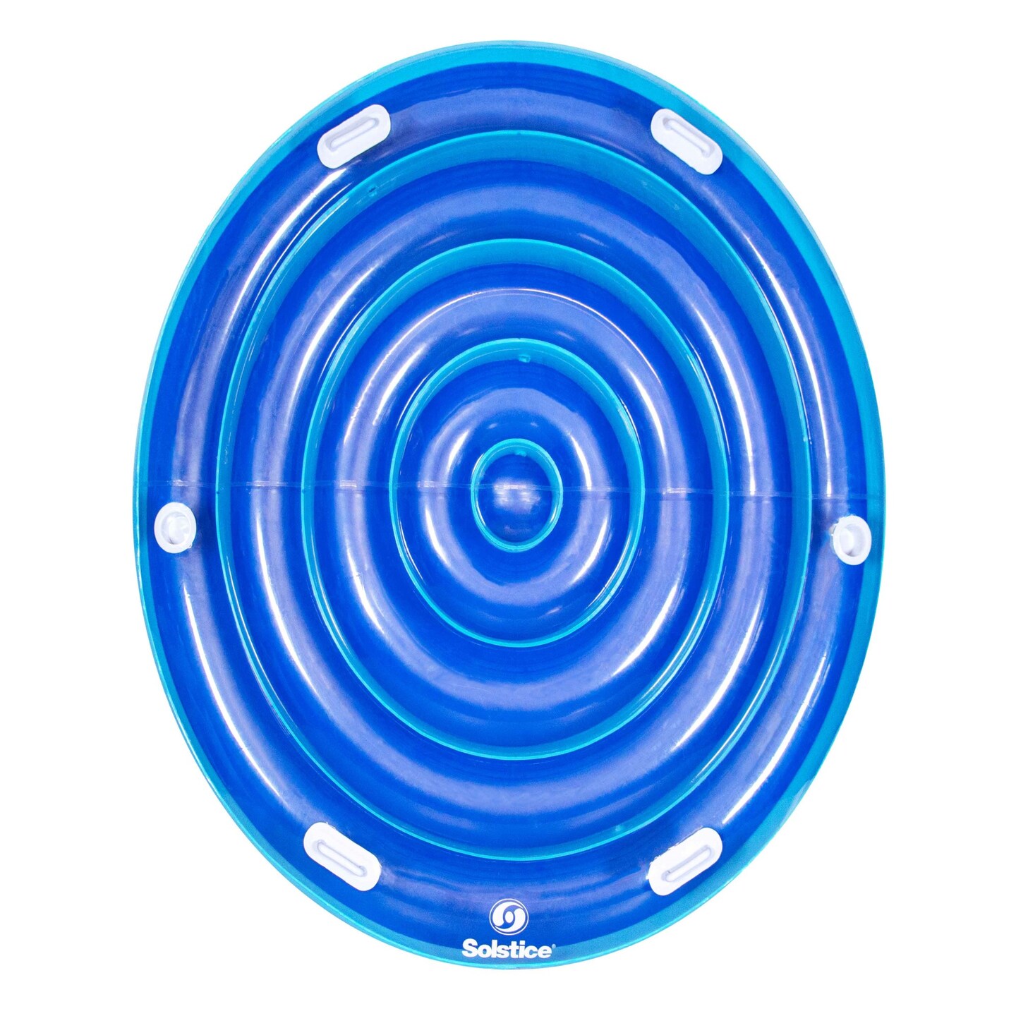 Swim Central Solstice Inflatable Round Jumbo Island Swimming Pool Raft Lounger - 84" - Blue