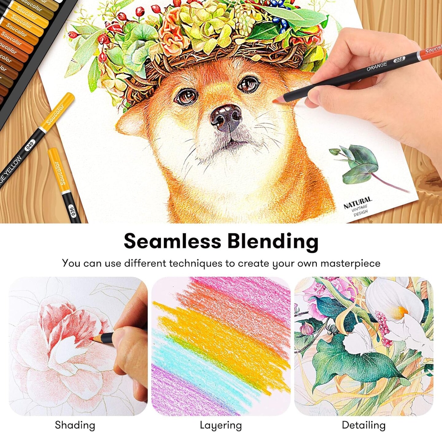 180-Color Artist Colored Pencils Set for Adult Coloring Books, Soft Core, Professional Numbered Art Drawing Pencils for Sketching Shading Blending Crafting, Gift Tin Box for Beginners Kids
