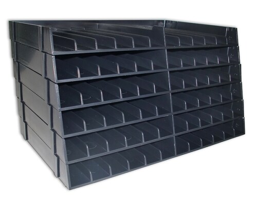 Marker Storage Trays (BLACK) - 6 Trays, 72 Pen Slots