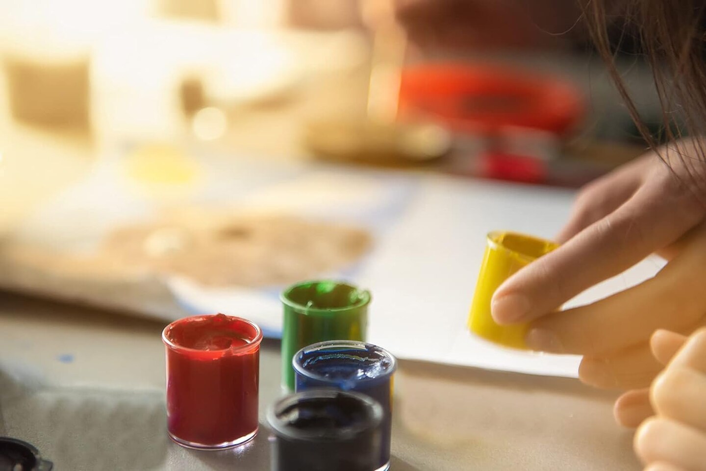 30 Plastic Mini Containers with Lids, 1oz, Craft Storage Containers for Beads, Glitter, Slime, Paint Pots or Seed Storage, Small Clear Empty Cups with Lids (30 Pack)