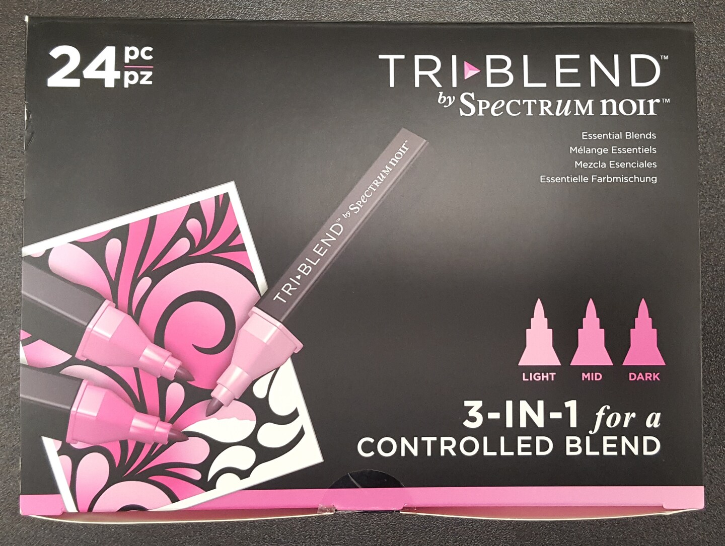 Spectrum Noir TriBlend Marker Set - Essential Blends - 24 Pens (72 Shades)