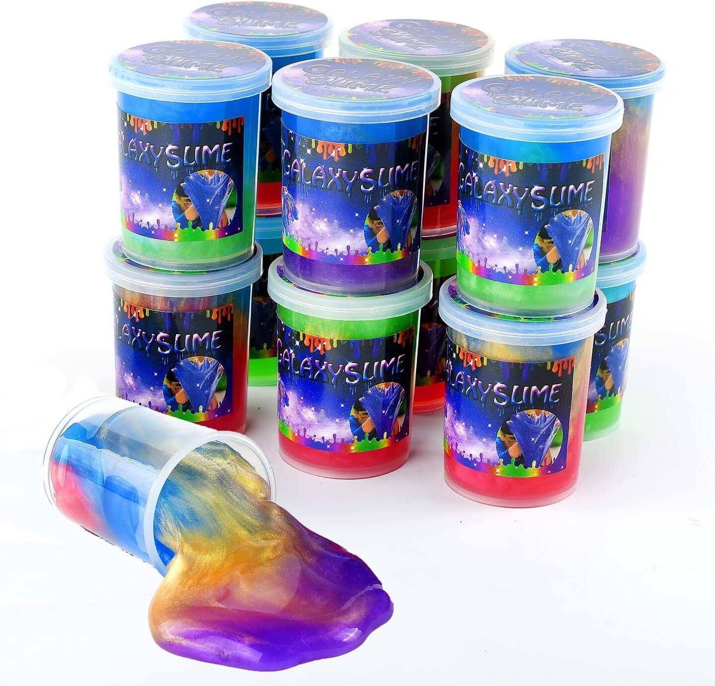 48-Pack Unicorn Galaxy Slime Kit - Colorful Fidget Sensory Toys For Kids Party Favors