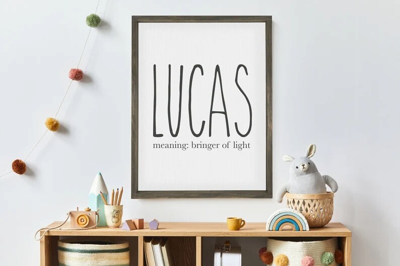 Name with Meaning Canvas Wall Decor — Custom Names on Canvas, Nursery Wall Hanging, Baby Shower Newborn Gift Ideas, Gender Neutral Decor | MakerPlace by Michaels for Free Printable Name Wall Art