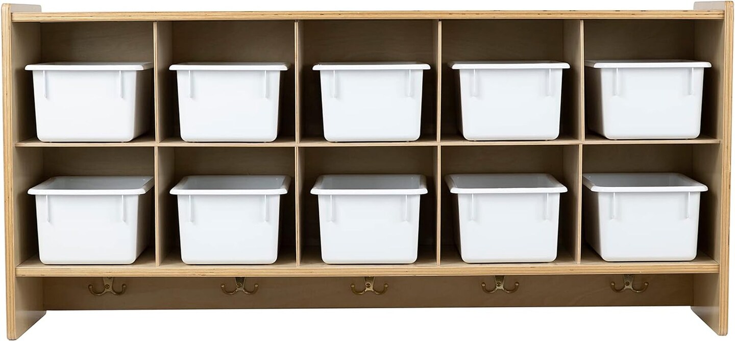 Cubby storage with hooks hotsell