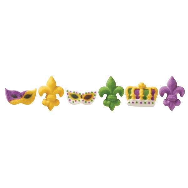 Mardi Gras Party Assortment Dec-Ons&#xAE; Decorations 12ct