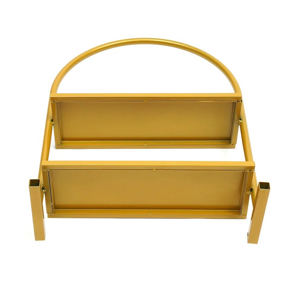 2-Tier Wedding Cupcake Stand Dessert Cake Display Plate Party Pastry Rack Gold