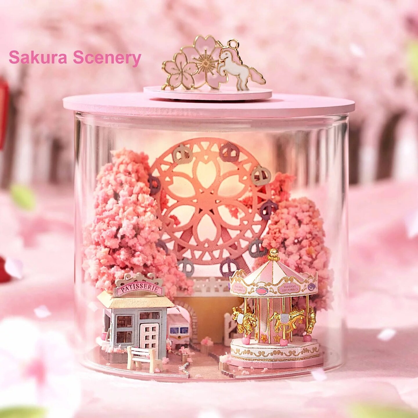 Miniature Wizardi Roombox Kit - Sakura Scenery Dollhouse Kit