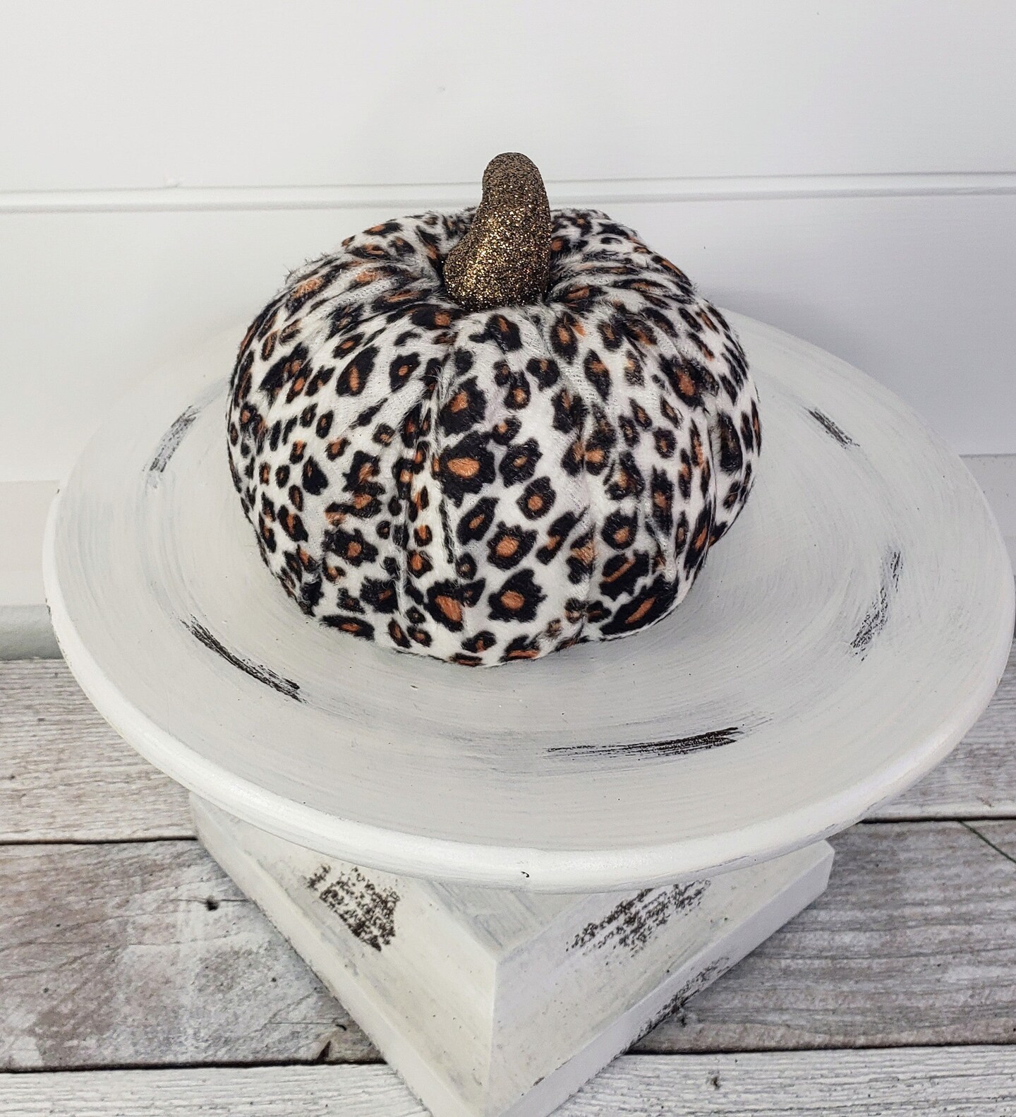 Leopard Print Foam Pumpkin: A Versatile Accent for Any Fall Decor-HA039627