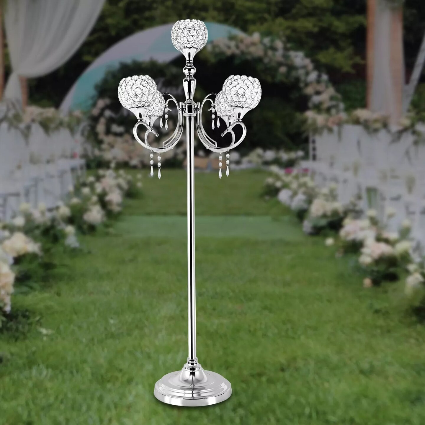 5 Arm 49 Inch Floor Candle Holder Wedding Centerpieces Party Decor Candlestick
