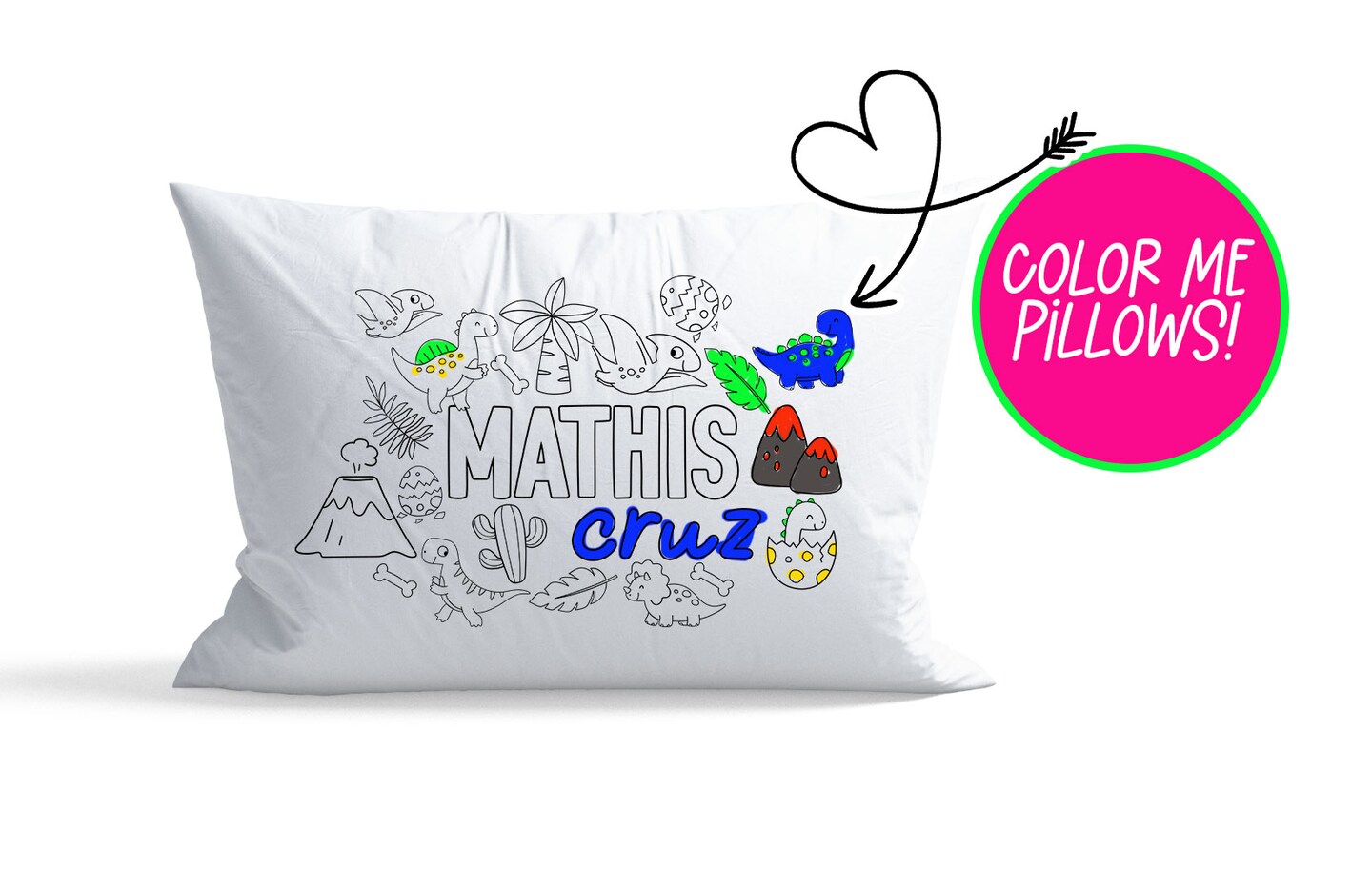 Personalized pillowcases to color best sale