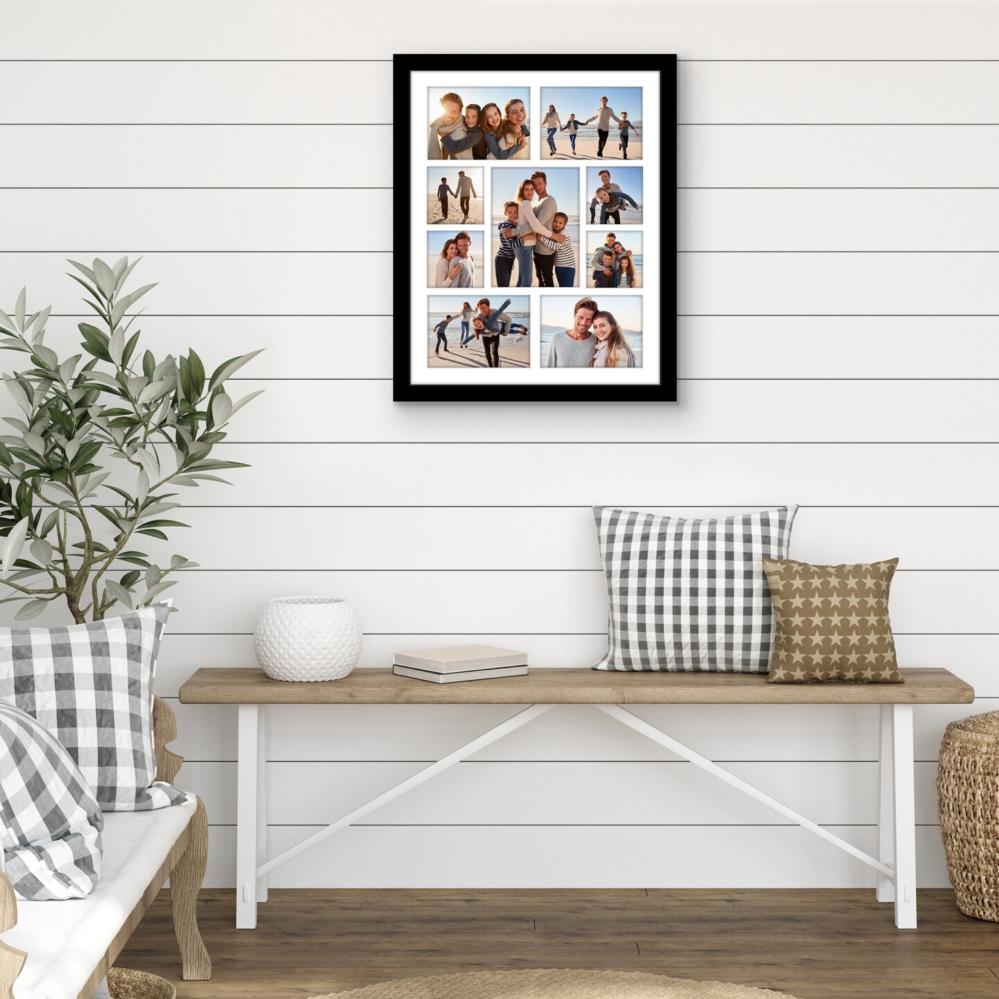 Americanflat 16x20 Collage Picture Frame - Fits One 6x8, Four 5x7, and Four 4x4 Photos or One 16x20 Photo