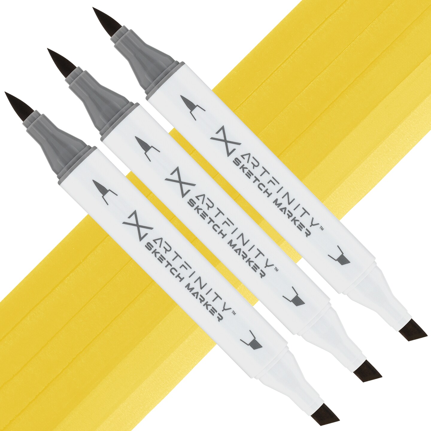 Artfinity Sketch Marker Sets - Set of 3 - Curry Y6-5, Vibrant, Professional, Dye-Based Alcohol Markers for Artists, Drawing, Travel, & More