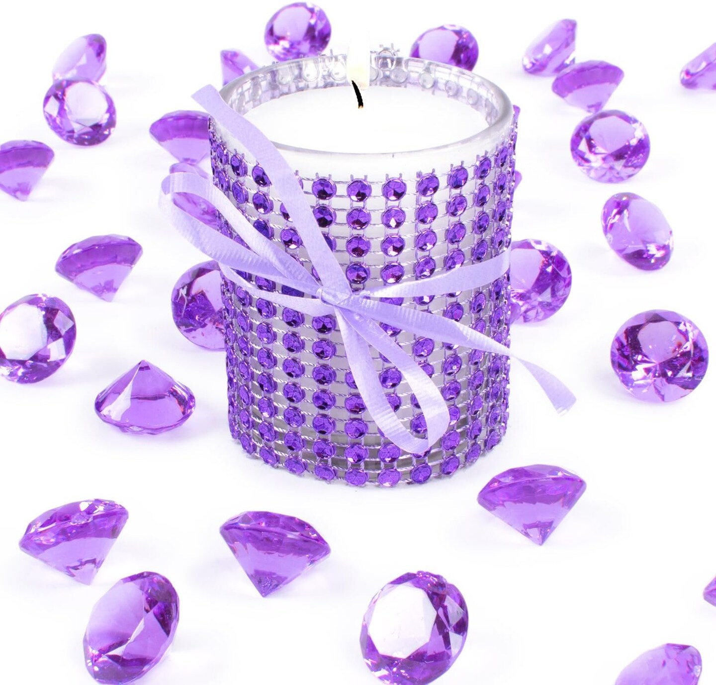 Sparkling Rhinestone Mesh Ribbon for Event Decorations, Wedding Cake, Birthdays, Baby Shower, Arts &#x26; Crafts, 4.75&#x22; x 10 Yards, 24 Row, 1 Roll