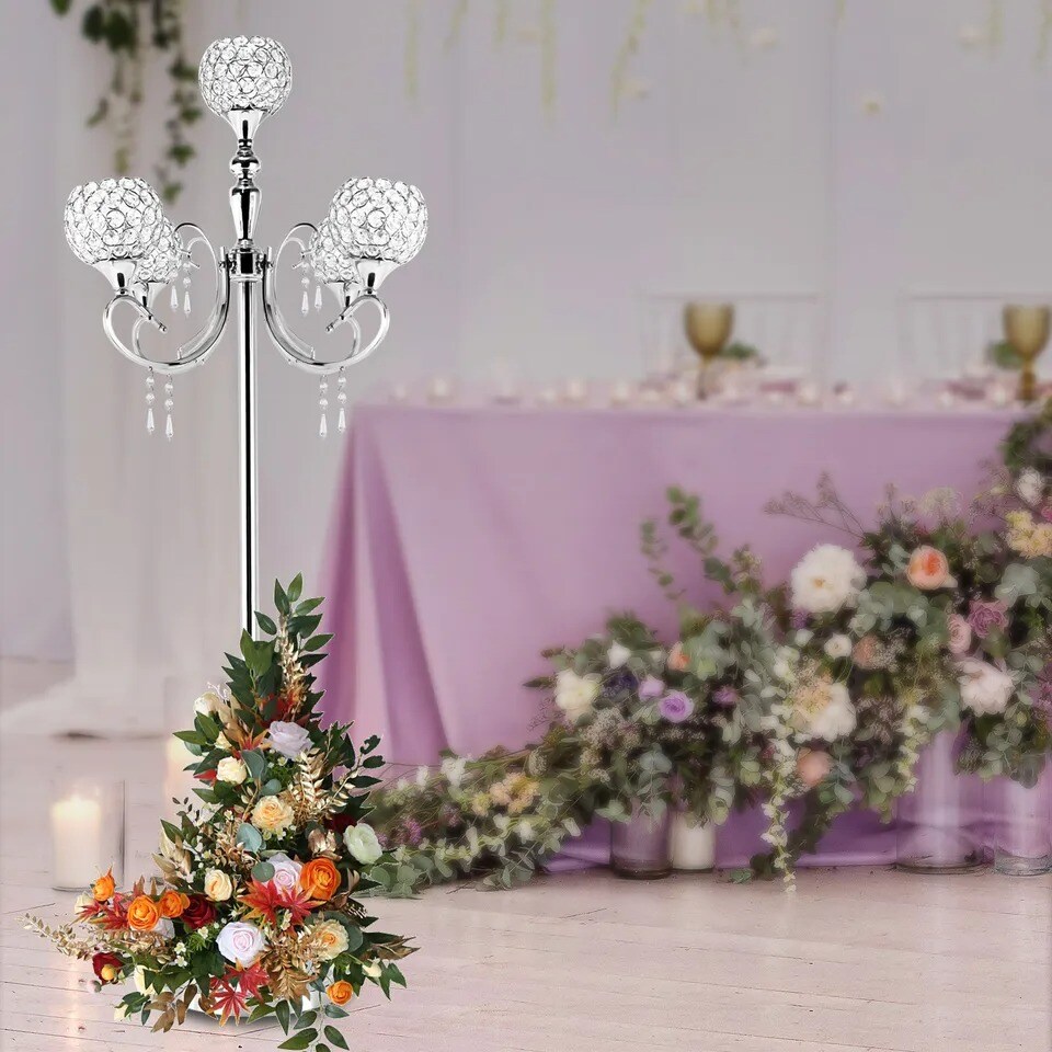 5 Arm 49 Inch Floor Candle Holder Wedding Centerpieces Party Decor Candlestick
