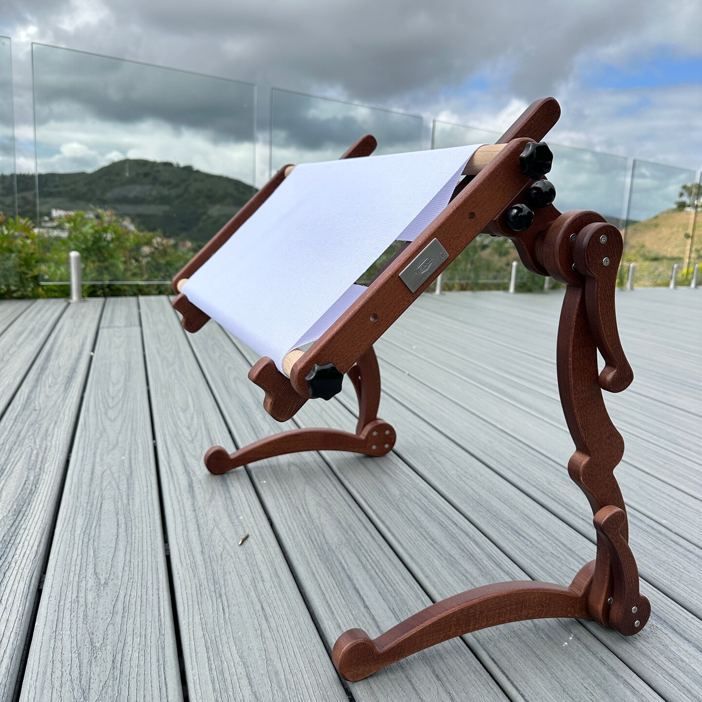 Embroidery frame and Q-Snap stand 