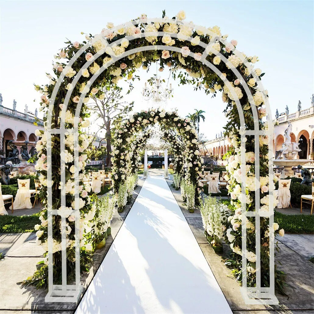 Dreamy Wedding Arch Solid Metal Frame Huge Garden Bridal Party Decoration Arbor