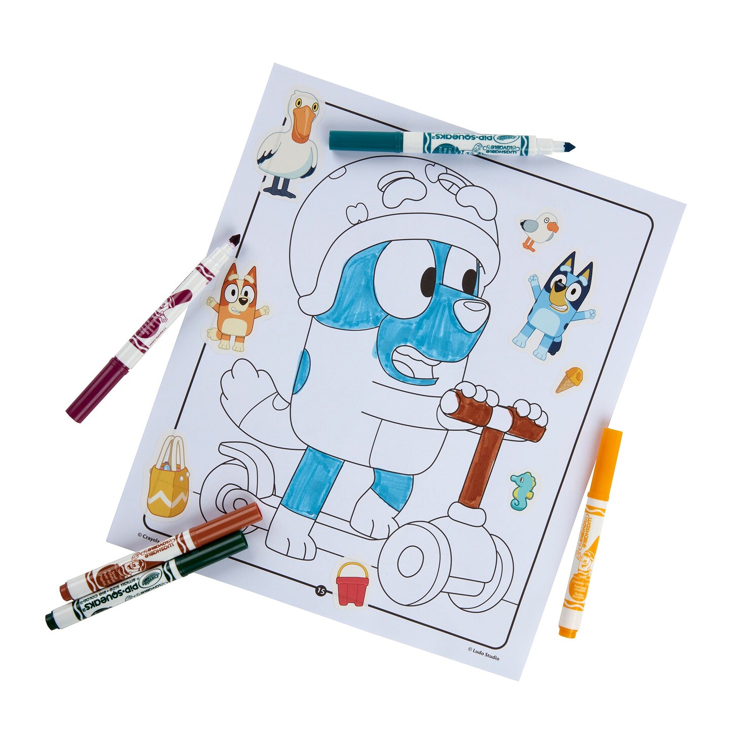 Color &#x26; Sticker Activity Set, Bluey, 3 Sets
