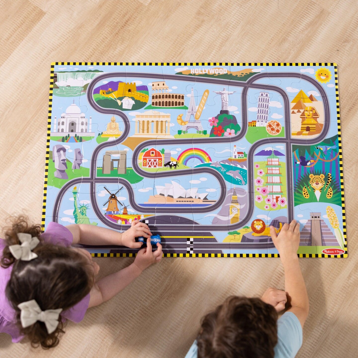 Race Track Floor Puzzle &#x26; Play Set
