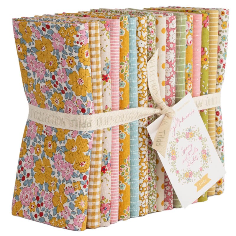 Tilda Fabrics Creating Memories Spring Fat Quarter Bundle - 20&#x22; x 22&#x22; - 100% Cotton