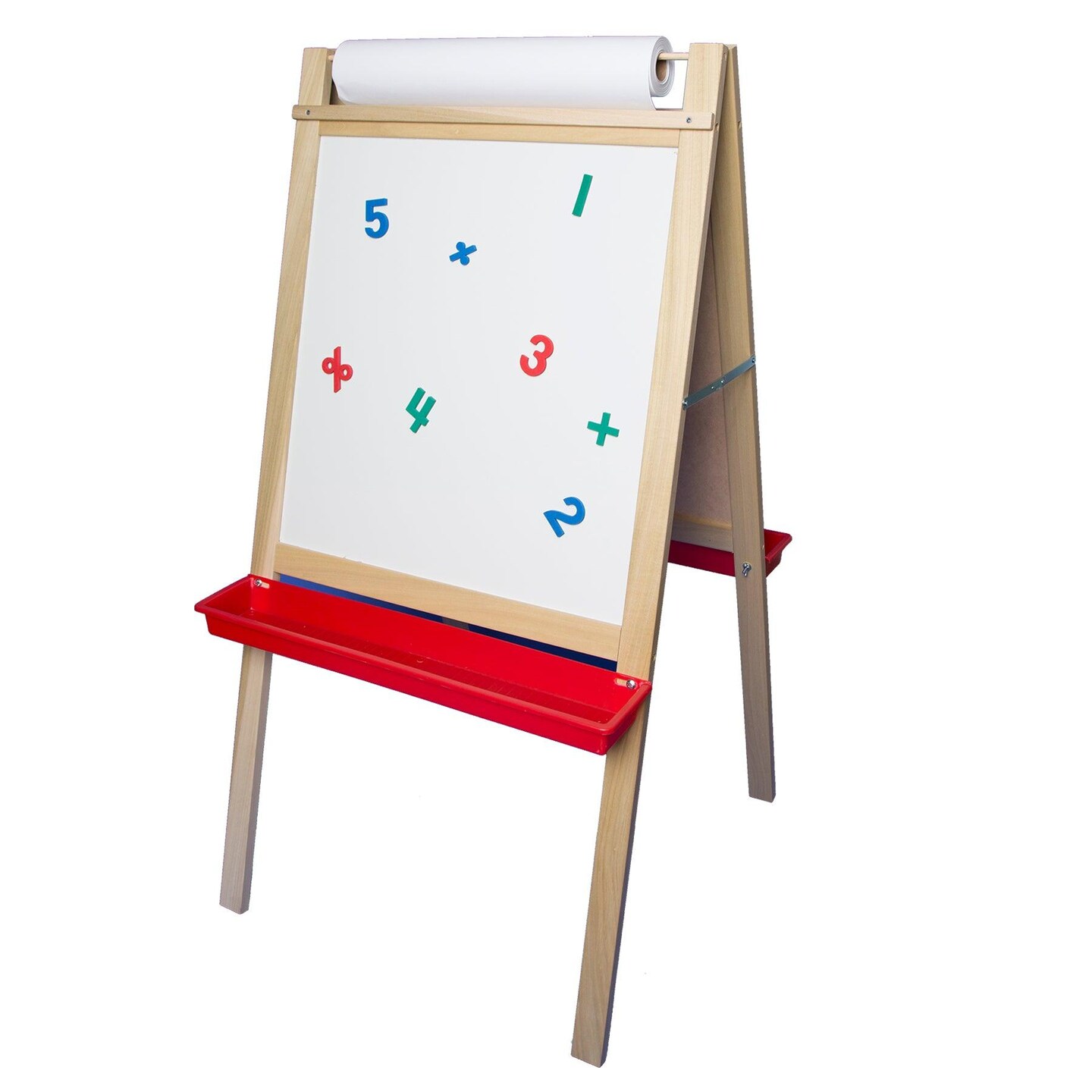 Deluxe Magnetic Paper Roll Easel, Green Chalkboard/White Dry Erase, 48&#x22;H x 24&#x22;W