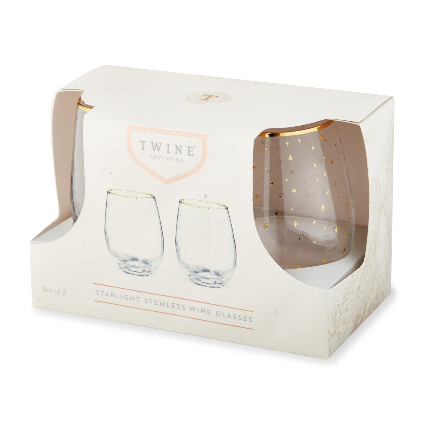 Starlight Stemless Wine Glass Set 