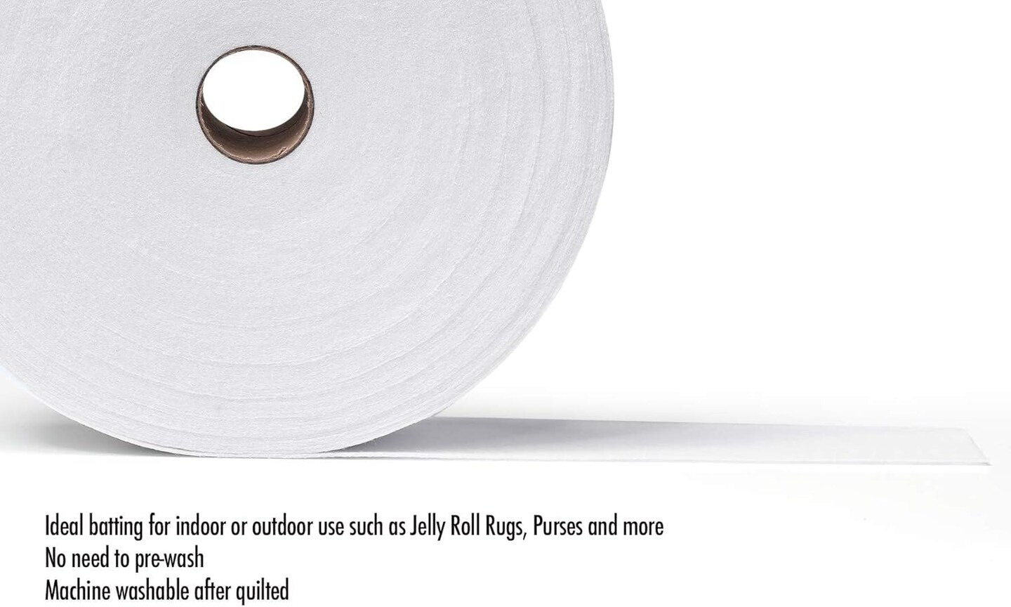 On-A-Roll Upholstery Needle-Punched Cotton Batting for Jelly Roll Rugs, Purses, 2-1/4 inches by 50 Yards