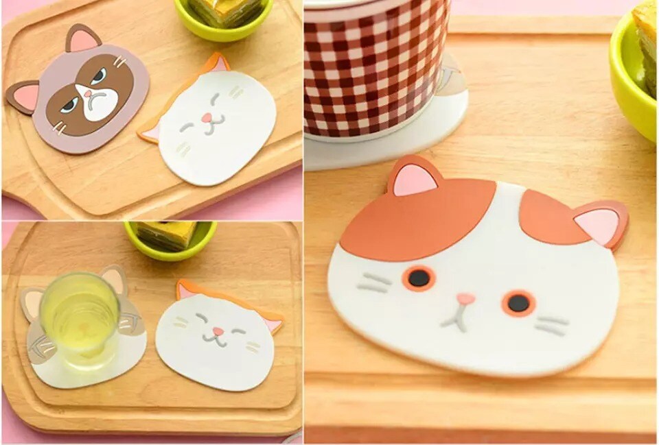 6 Pack Cat Coaster Set
