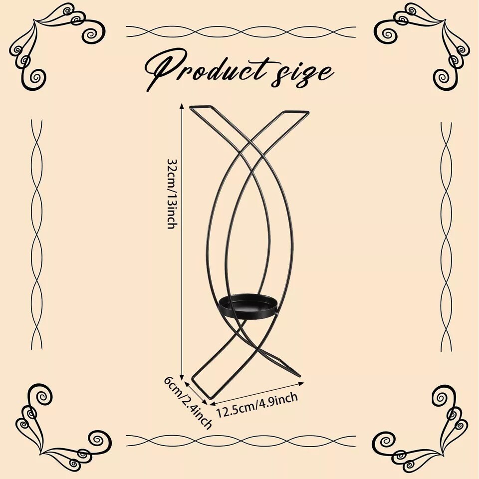 Vesici Set of Two Wall Sconces Metal Sconces Wall Candle Holder Wall Decor