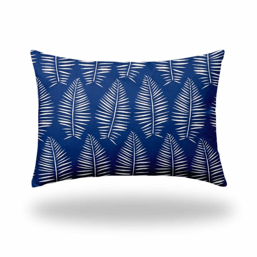 14 X 20 Blue And White Enveloped Tropical Lumbar Indoor Outdoor Pillow cover Michaels