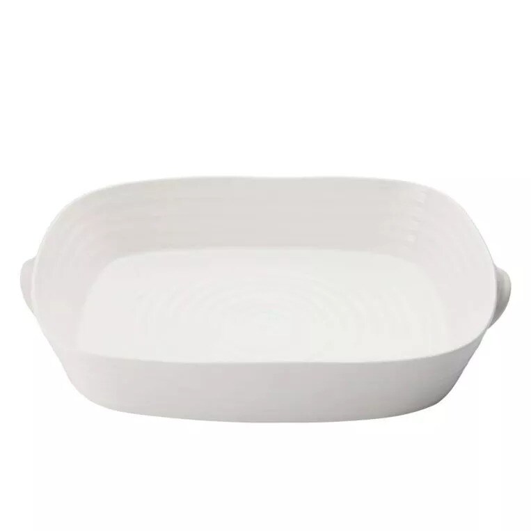 Portmeirion Sophie Conran Small 2.5 Pt Handled Rectangular Roasting Dish - White