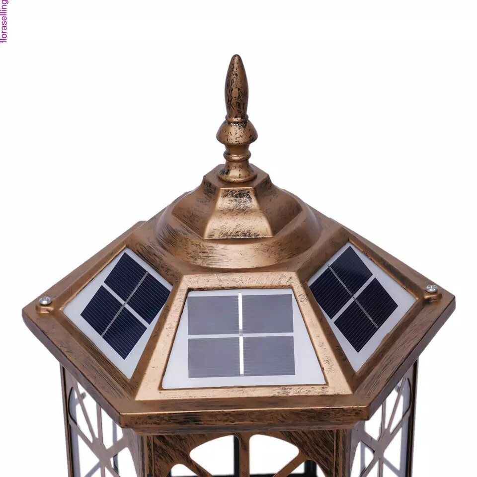 Solar LED Post Light Lamp Yard Driveway Fence Outdoor Pillar Light Garden Lamp