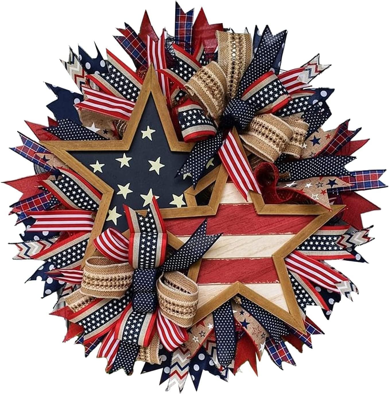 Patriotic Independence Day Wreath and 4th of July Wreaths for Front Doors