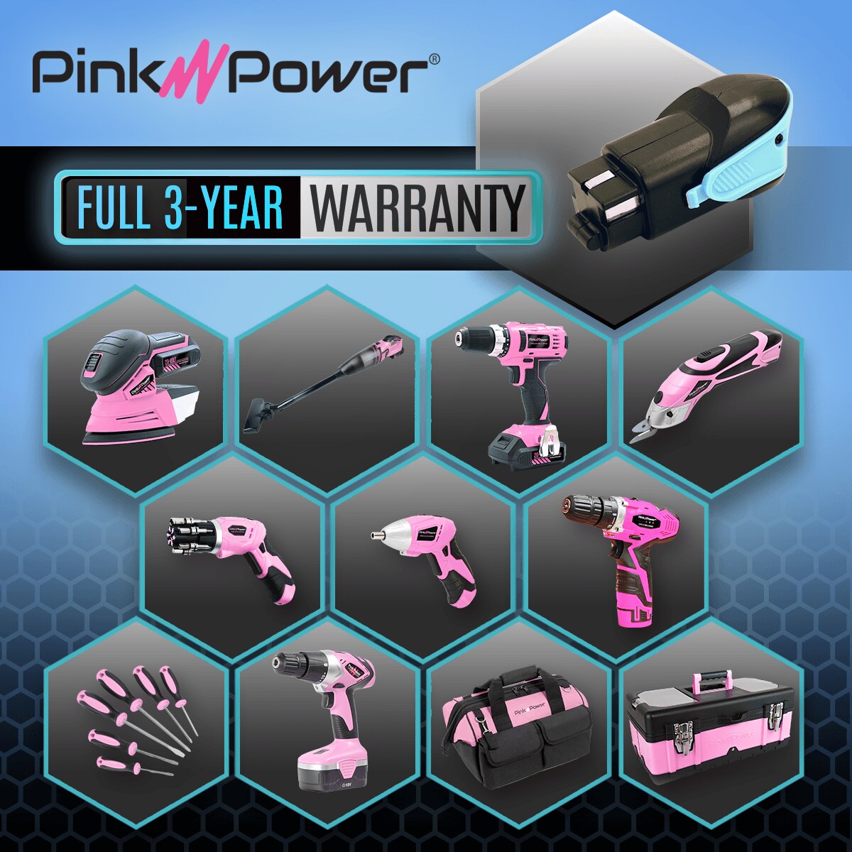 Pink Power 4V HG1214 Lithium Ion Electric Scissors Replacement Battery