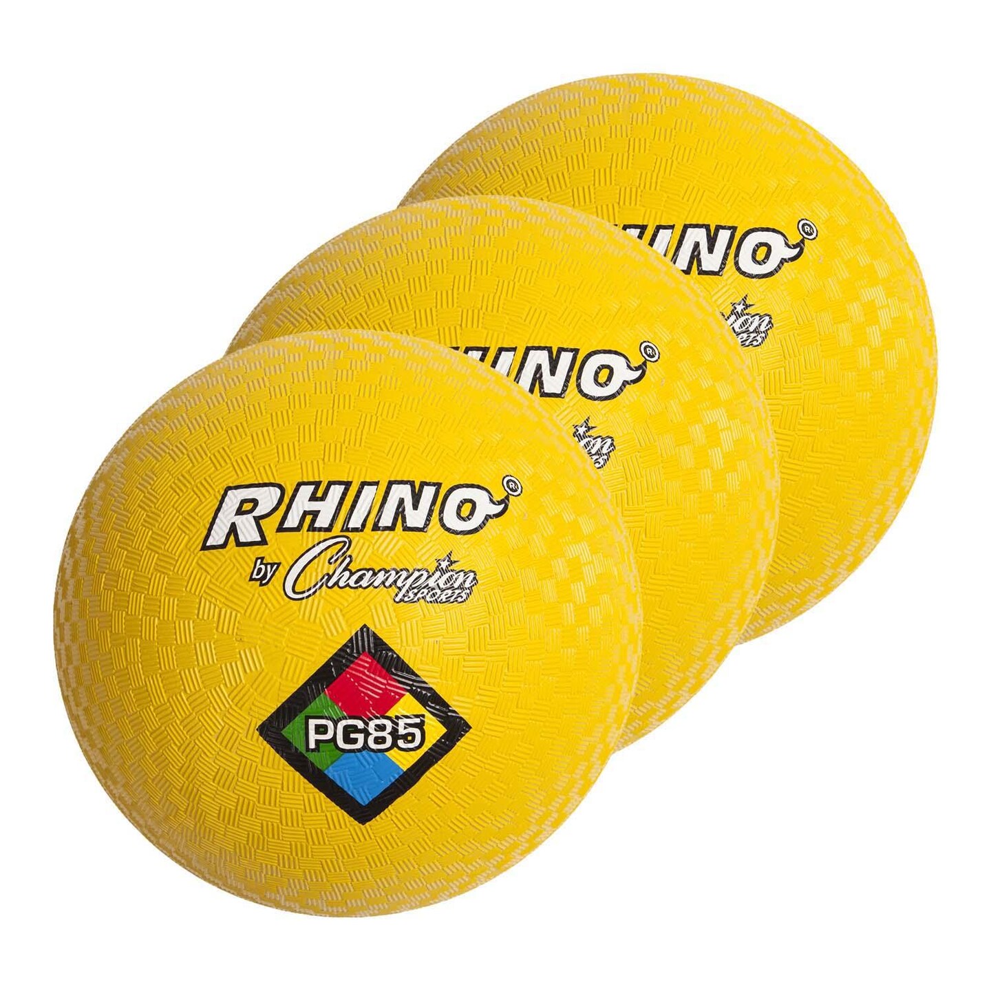 Playground Ball, 8-1/2&#x22;, Yellow, Pack of 3