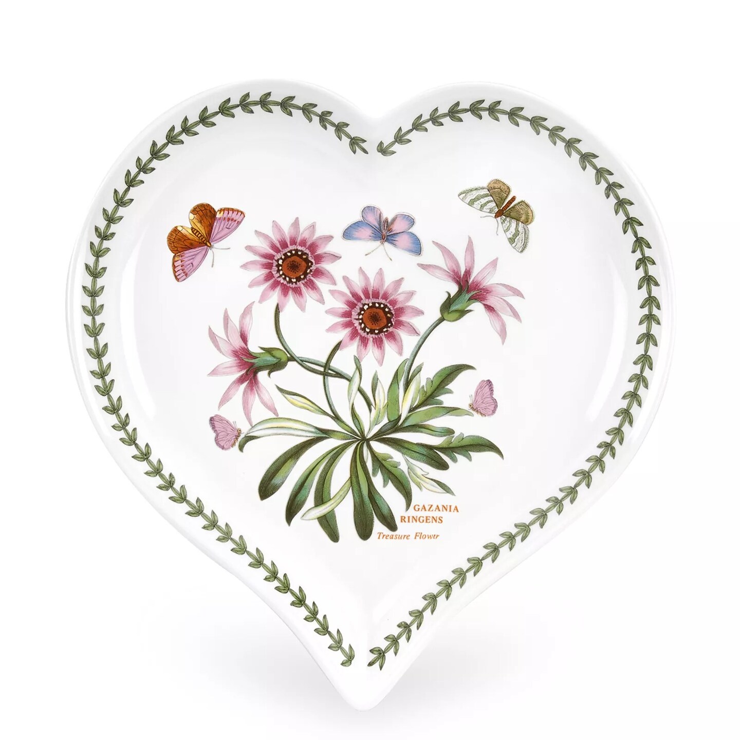 Portmeirion Botanic Garden 9 Inch Heart Dish - Treasure Flower