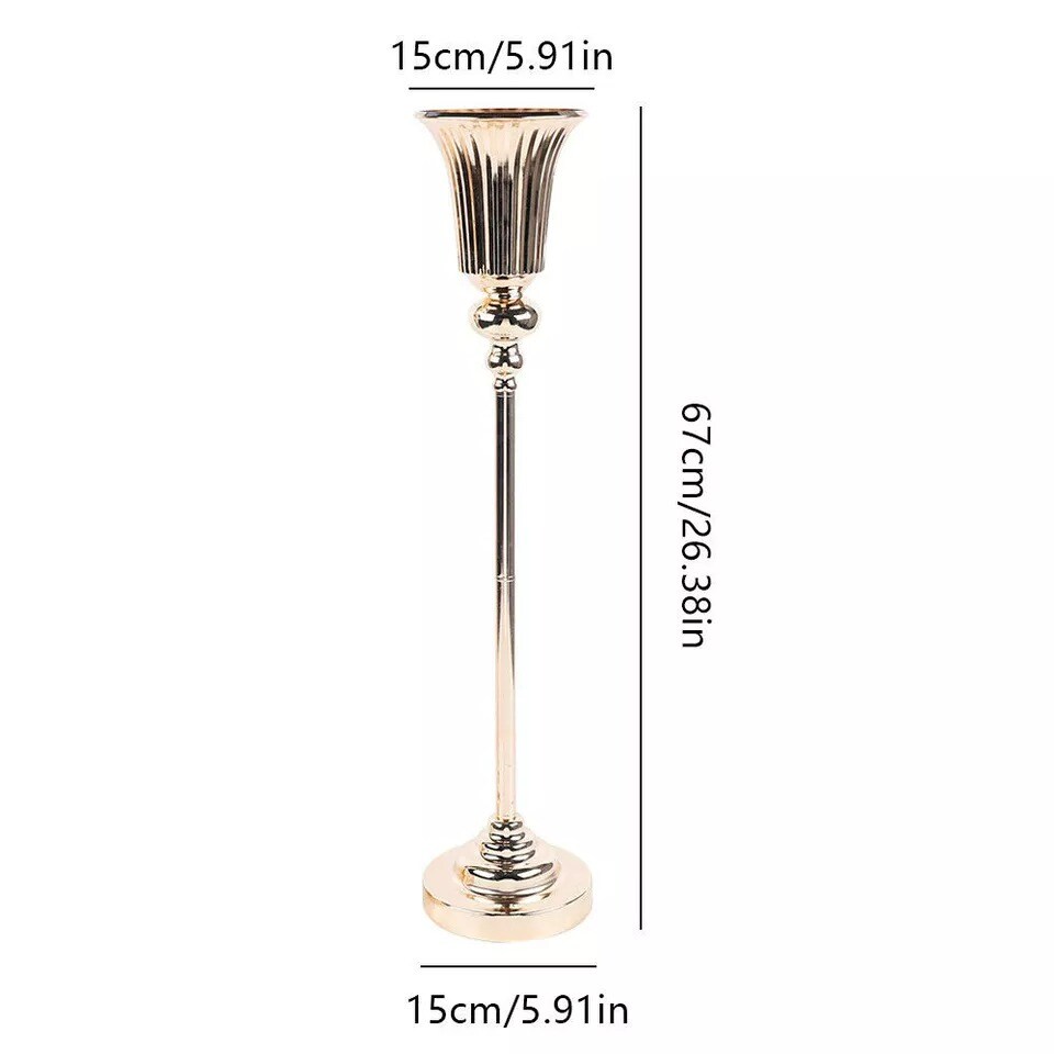 2 Pcs Gold Candelabra Candle Holder Centerpieces for Tables 5 Head Tall Candles