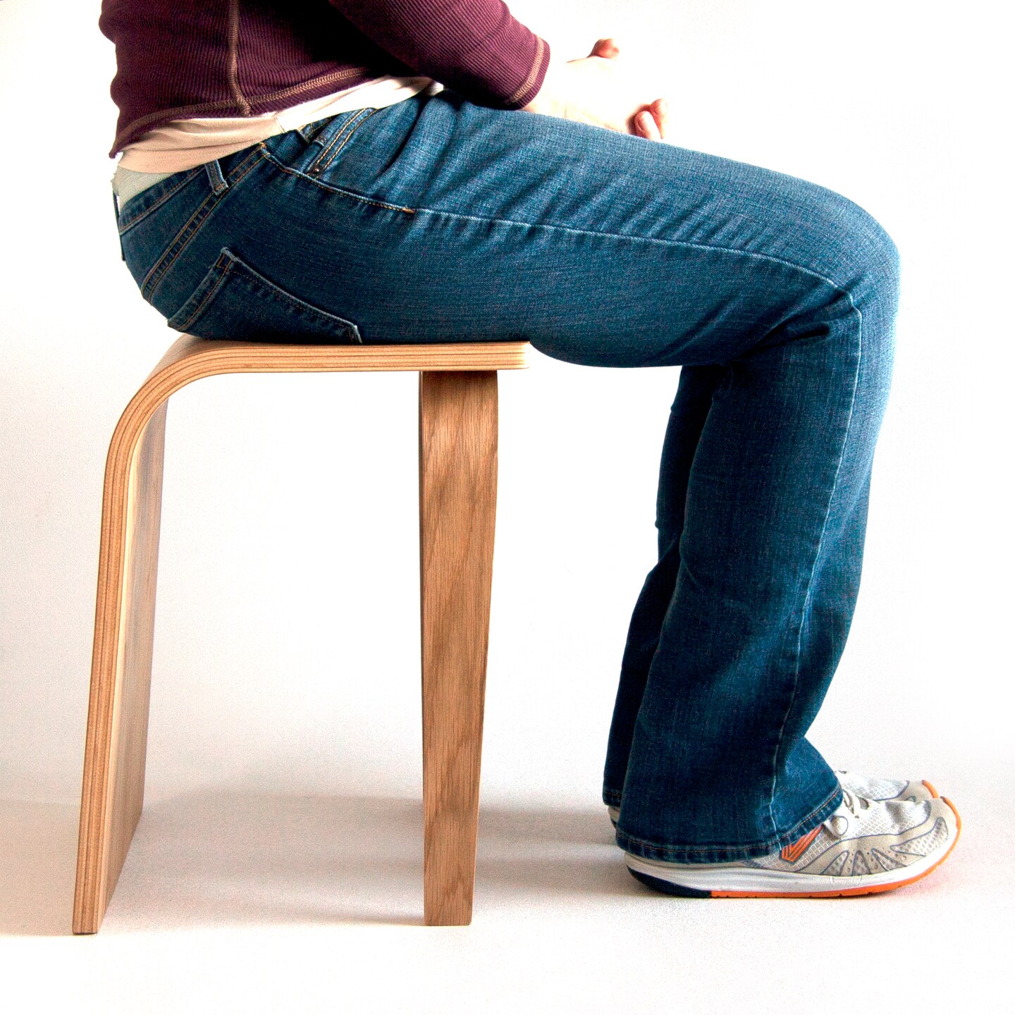 Modern Bent Plywood Stool | Unique Waterfall Design | Perfect Seating for Small Spaces product 3