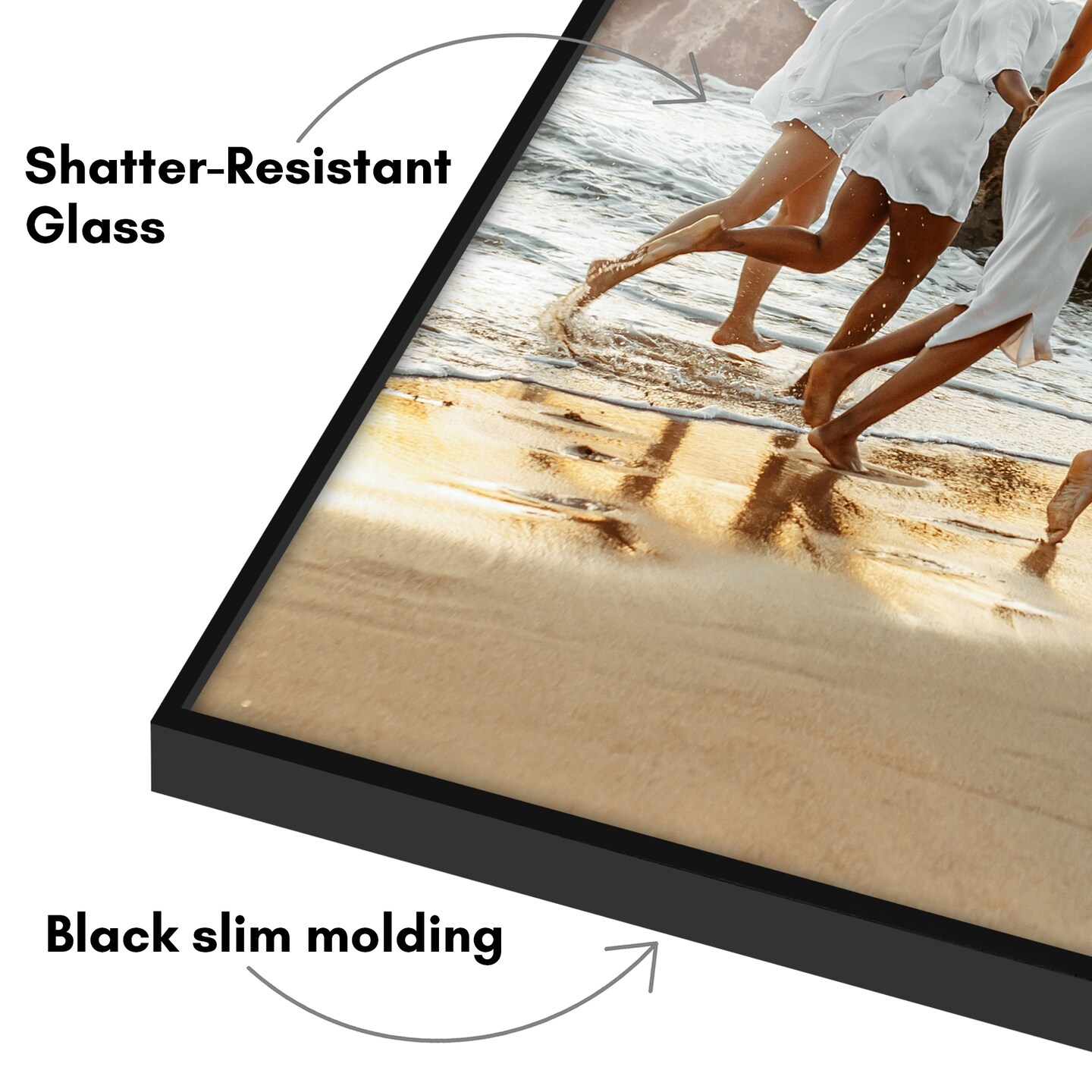 Americanflat Front Loading Picture Frame Set - Set of 3 - Multi Picture Frames - Perfect for Photos and Wall Decor - Shatter Resistant Glass - Hanging Hardware with Snap-Out Easel