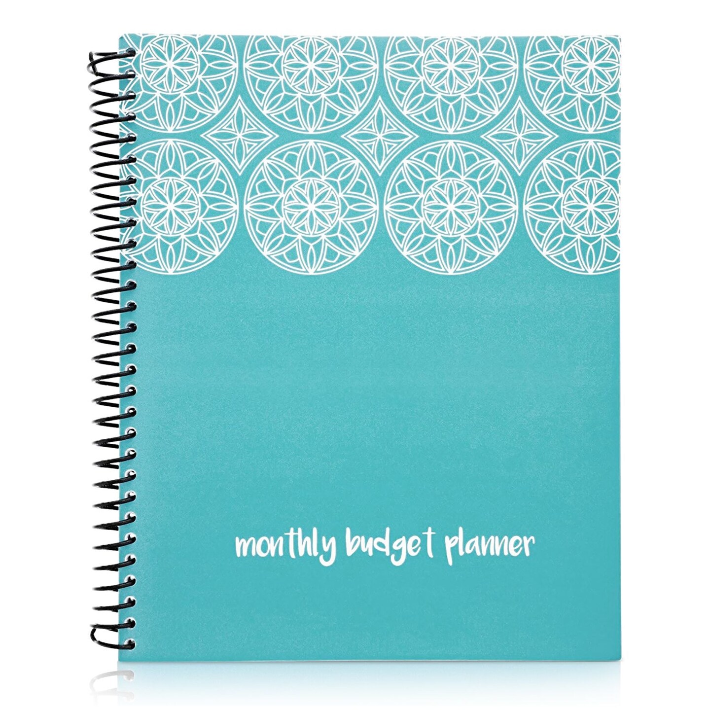 Blue Monthly Budget Planner with Pockets for Receipts, Bill Organizer, Home Expense Tracker (8x10 In)