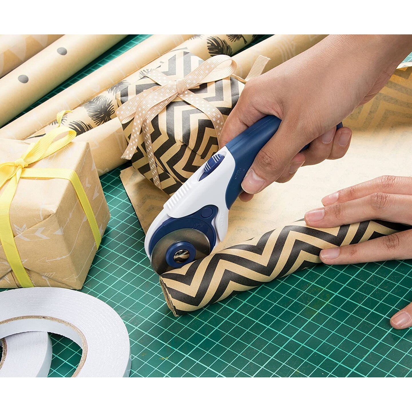 30 x 120 Inches Gift Wrapping Paper Roll - 6-Pack Decorative Kraft Wrapping Papers, All Occasion Gift Wraps for Birthdays, Valentines, Christmas, Baby Shower, 6 Assorted Designs, 2.5 x 10 Feet
