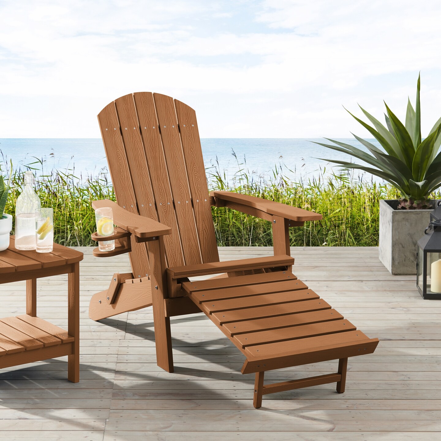 Taven Adirondack Chair With Cup Holder